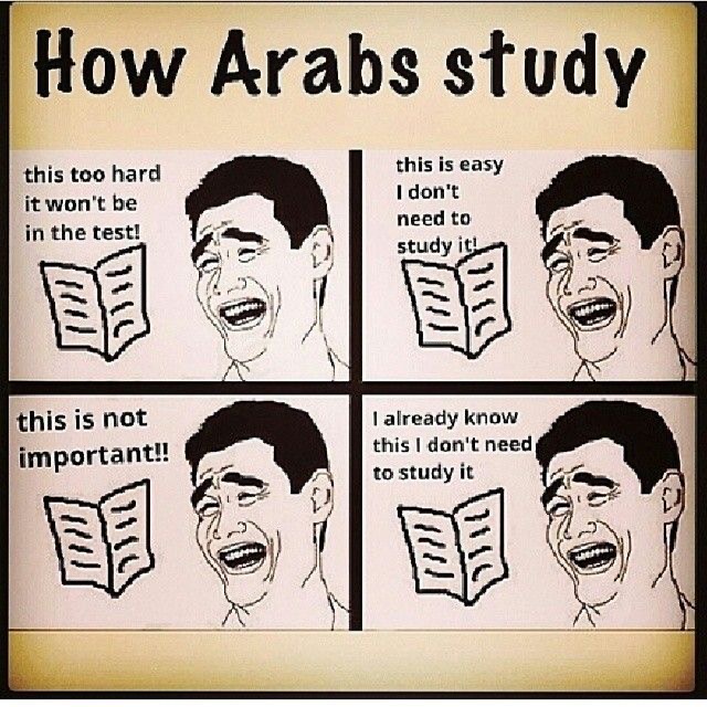 How Arabs Study Meme